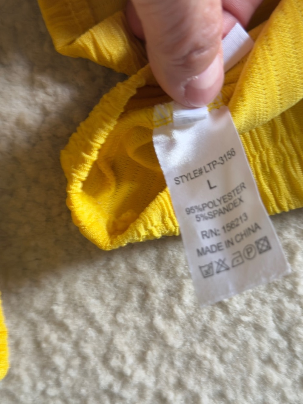 Bright Yellow Two-Piece Ribbed Lounge Set - Picture 5 of 5